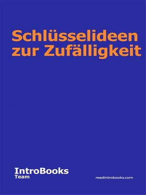 cover image of Schlüsselideen zur Zufälligkeit